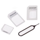 Bộ chuyển đổi Micro và nano sim thành sim thường 3 in 1 (Trắng)
