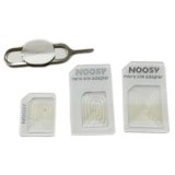 Bộ chuyển đổi Micro và nano sim thành sim thường 3 in 1 (Trắng)