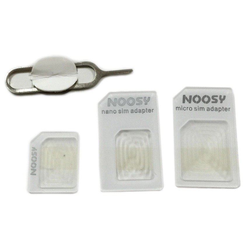 Bộ chuyển đổi Micro và nano sim thành sim thường 3 in 1 (Trắng)