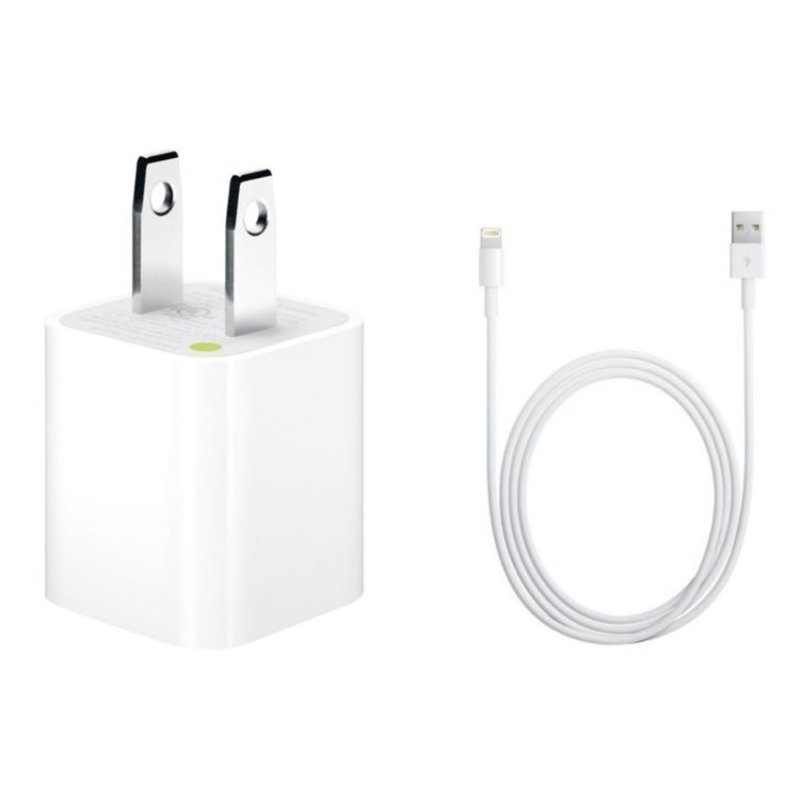 Bộ củ sạc iPhone 5 5s Apple Adapter-iPhone-5s và dây cable sạc iPhone 5 5S Apple Cable USB iPhone 5S (Trắng)