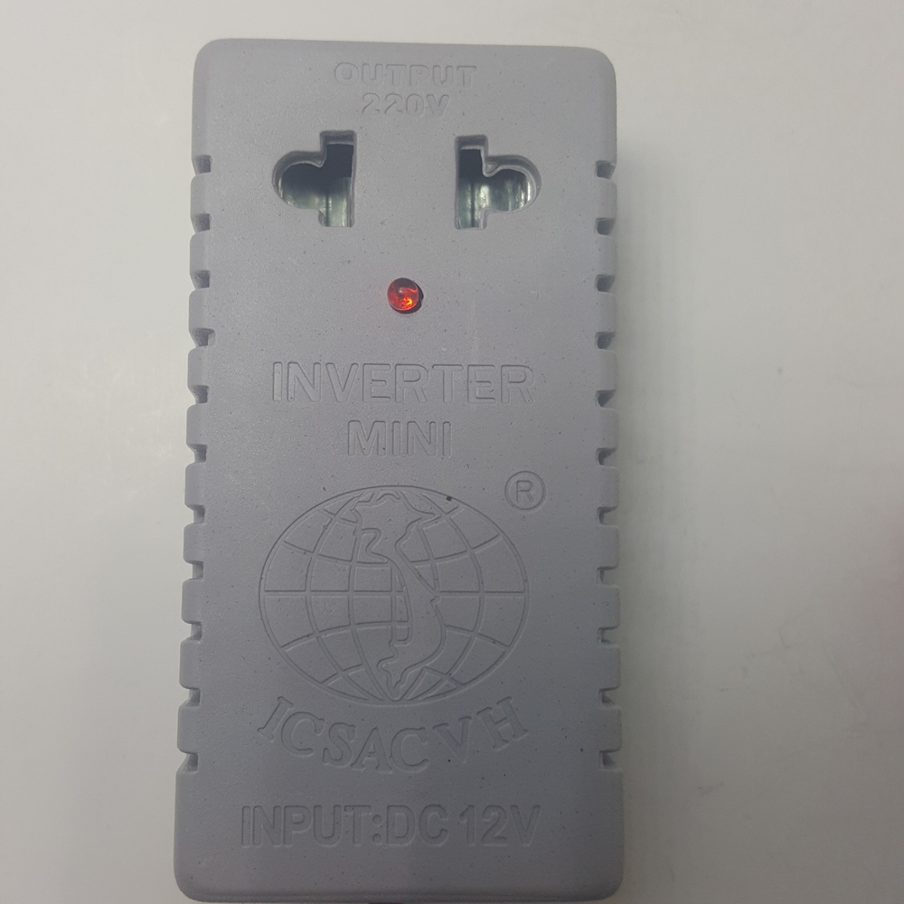 [HCM]Bộ đảo điện 12v ra 220v công suất 20w (Xám)