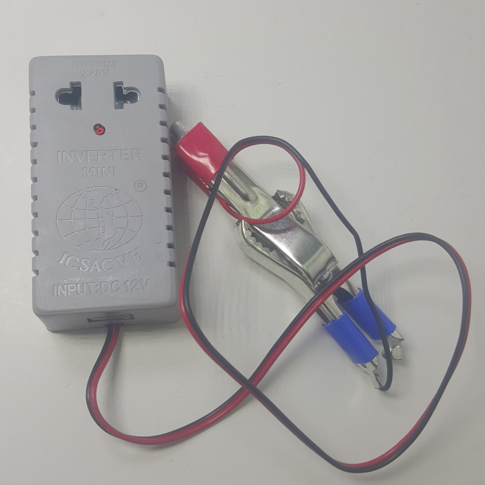 [HCM]Bộ đảo điện 12v ra 220v công suất 20w (Xám)