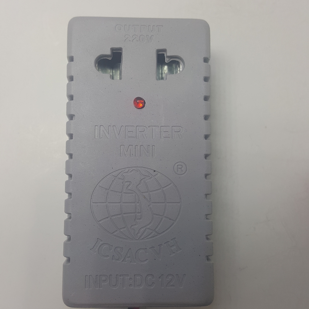 [HCM]Bộ đảo điện 12v ra 220v công suất 20w (Xám)