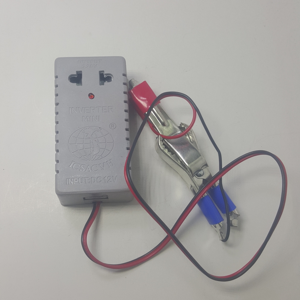 [HCM]Bộ đảo điện 12v ra 220v công suất 20w (Xám)