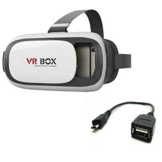 [HCM]Bộ Kính thực tế ảo VR Box phiên bản 2 (Trắng đen) và Cáp OTG thumbnail