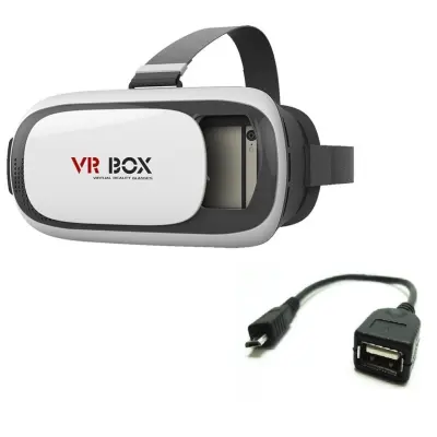 [HCM]Bộ Kính thực tế ảo VR Box phiên bản 2 (Trắng đen) và Cáp OTG