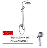 Bộ sen cây tắm nóng lạnh Zento ZT-ZS8098 ( Ghi ) + Tặng 1 vòi xịt vệ sinh Zento ZT5118-1