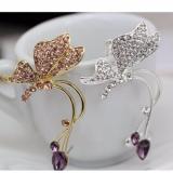 Bông tai 1 chiếc đeo vành Bướm hoa