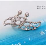Bông tai 1 chiếc đeo vành cánh nhỏ đính hạt bạc