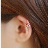 Bông tai 1 chiếc đeo vành cánh nhỏ đính hạt bạc