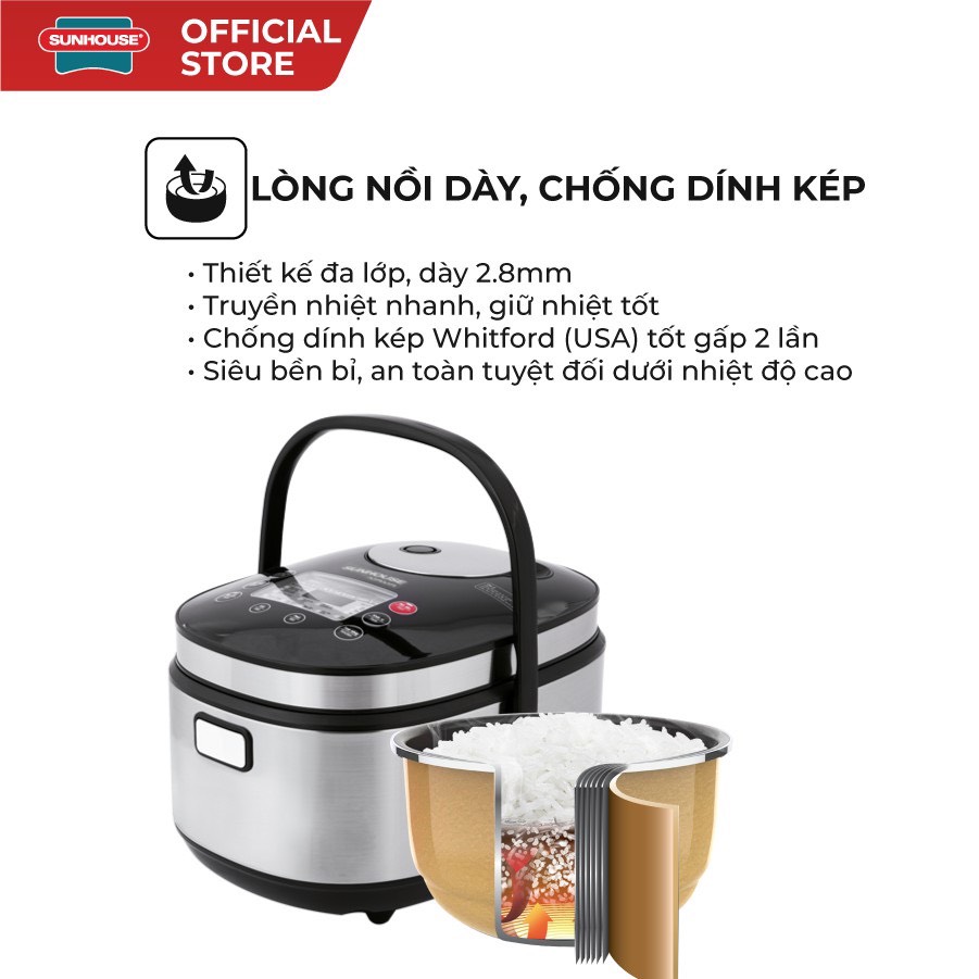 NỒI CƠM ĐIỆN TỬ 1.8L SUNHOUSE MAMA SHD8903