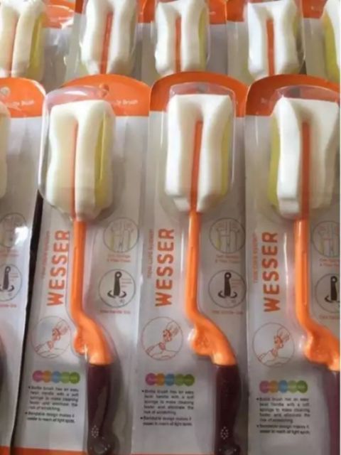 Dụng cụ vệ sinh cọ rửa bình sữa 360 độ Wesser (Công nghệ Hàn Quốc)