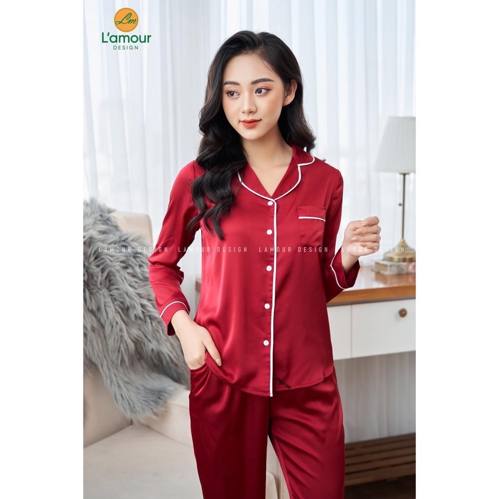 [ RẺ VÔ ĐỊCH ] Bộ Lụa Mặc Nhà Nữ Trơn Cộc Tay Quần Dài Chất Lụa Siêu Mềm ( Hàng Luôn Sẵn) B690