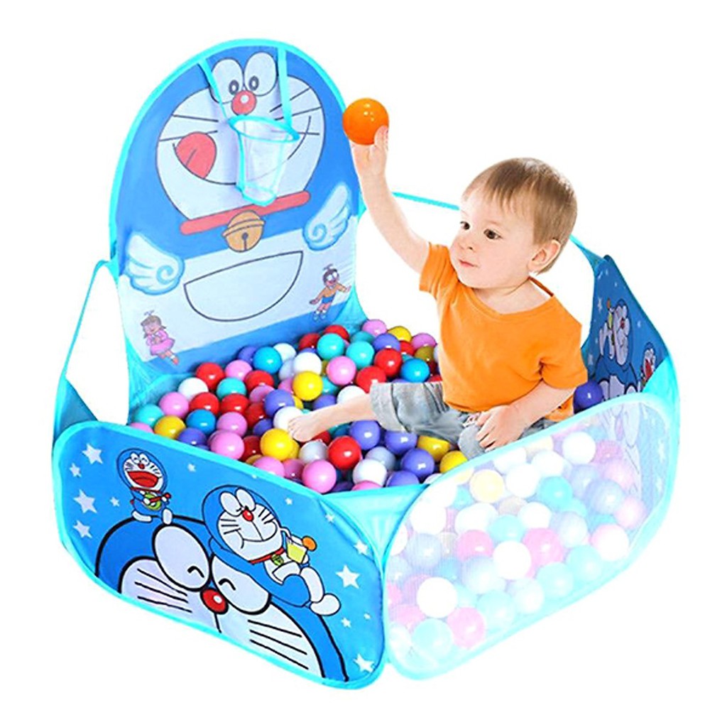Lều bóng rổ Doremon Kèm 100 Bóng