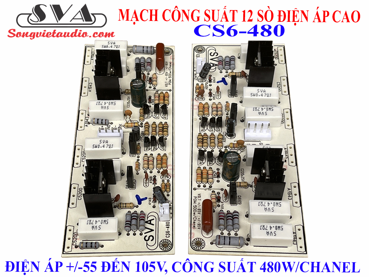 Mạch công suất 12 sò điện áp cao cs-480