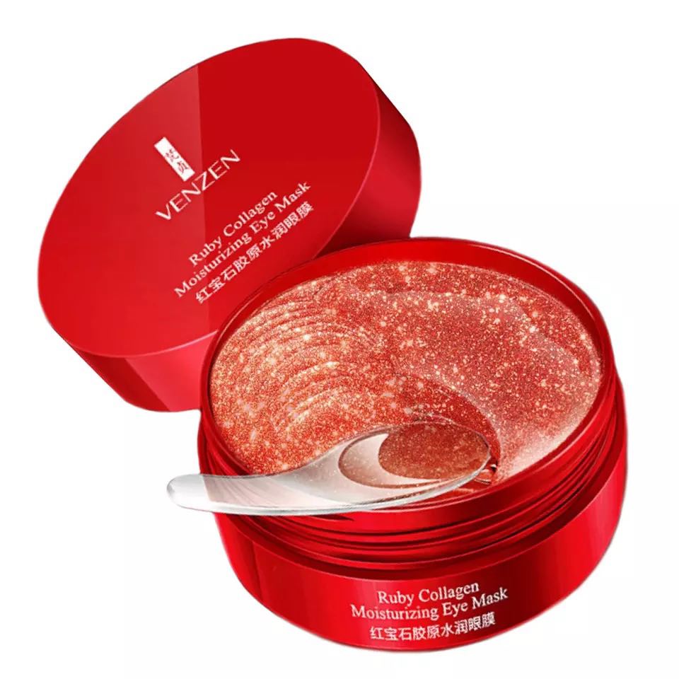 Venzen Ruby Collagen Hydrating (60 Miếng) Hydrogel Miếng Dán Mắt Đỏ Chiết Xuất Tảo