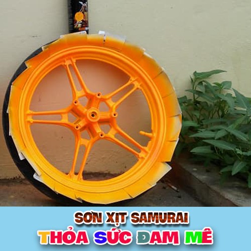 Chai sơn xịt màu cam huỳnh quang 55 Samurai