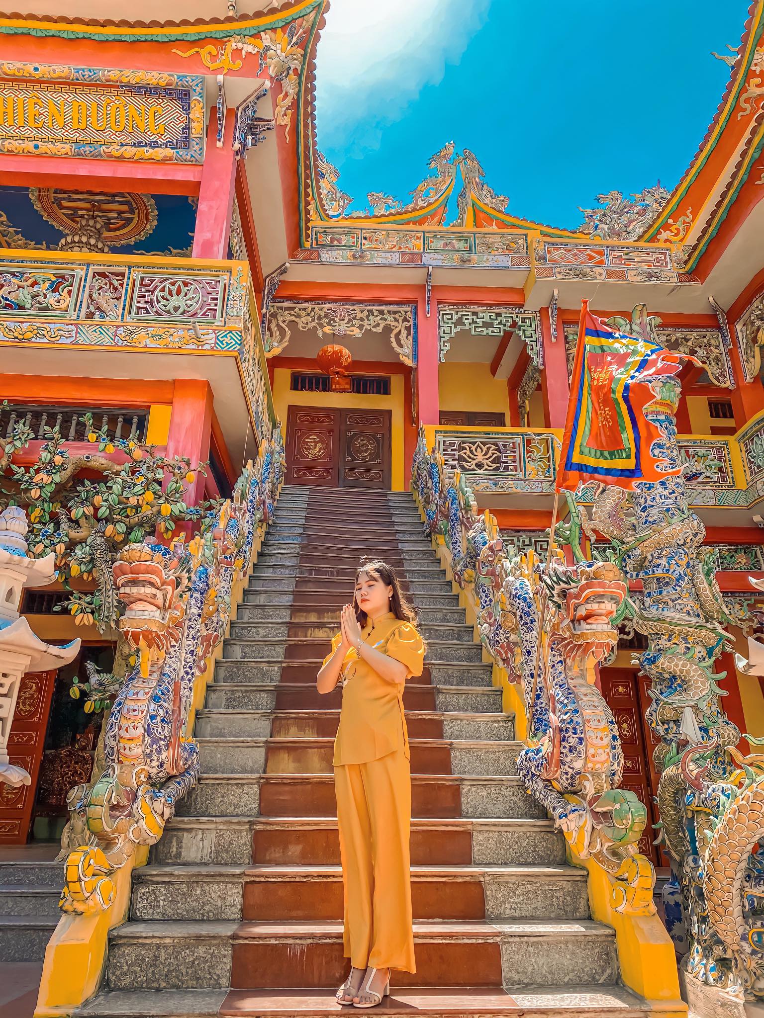 SET ĐỒ LAM ĐI CHÙA CAO CẤP THÊU HẠC