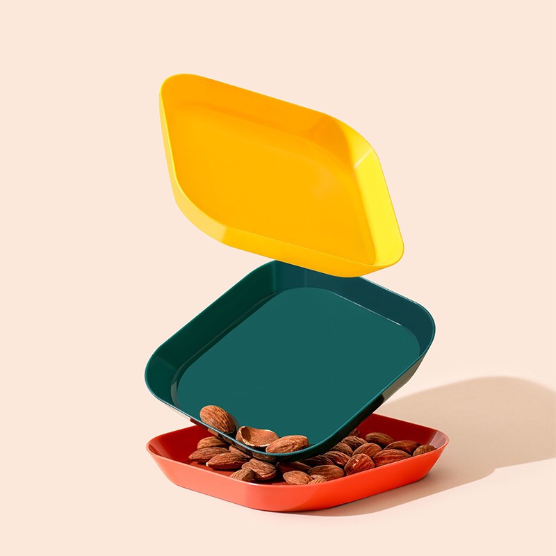 Khay/Đĩa nhựa đựng thực phầm  chất liệu lúa mạch đi picnic (1 chiếc)