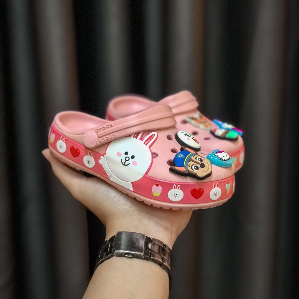 SỤC CROCS-THỎ HỒNG TRẺ EM VÀ NGƯỜI LỚN