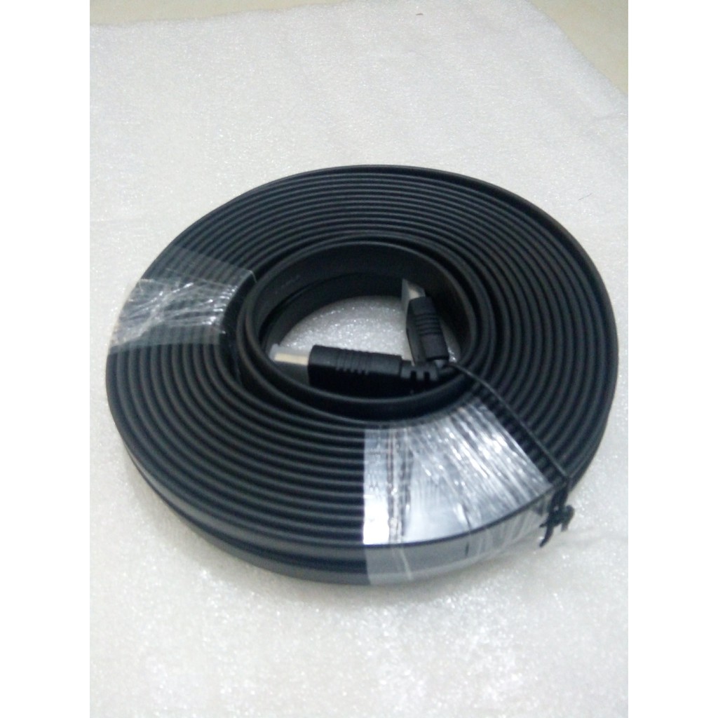 Cáp tín hiệu HDMI 10m dẹt đen