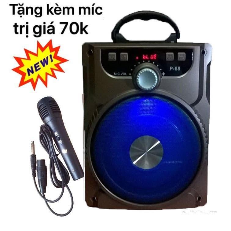 Loa Bluetooth P88 P89 Cực Chất - Tặng 1 Mic Có Dây