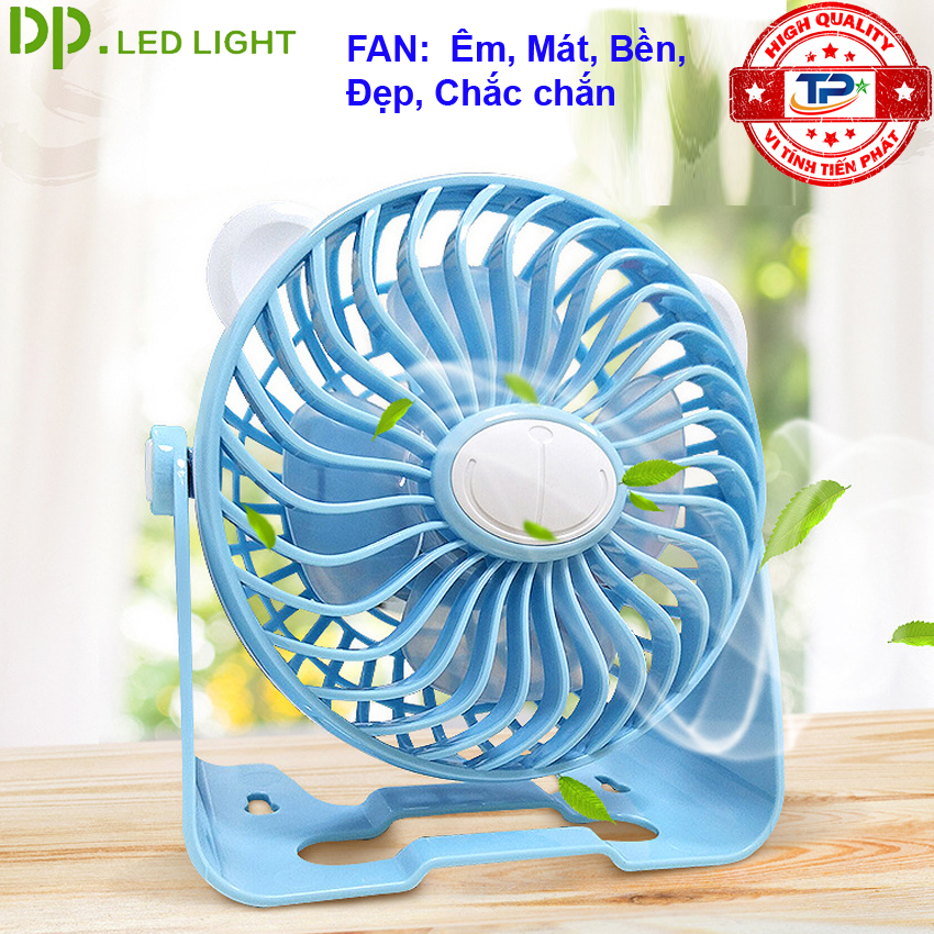 Quạt sạc tích điện DP DP-7609 đa năng đế đứng hoặc treo tường - Màu xanh | Mua ngay tại Lazada