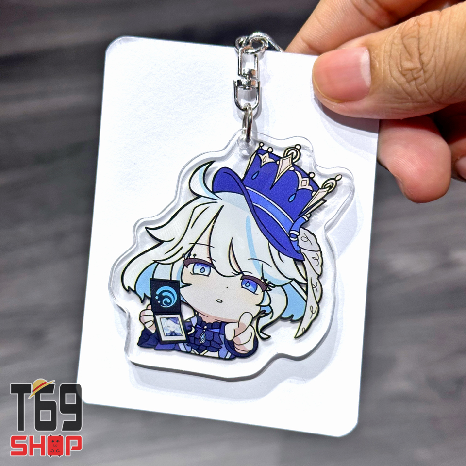 Móc khóa mica Furina - game Genshin Impact (Loại cao cấp - Hình in ép giữa 2 mặt mica) [T69 Shop]