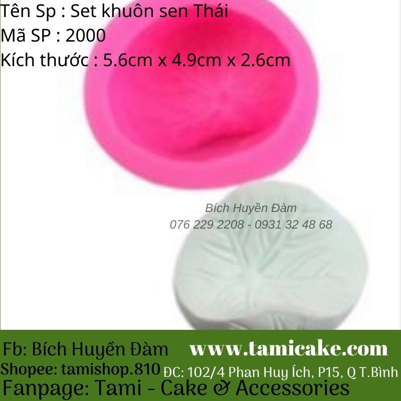 [HCM]Set 4 khuôn silicon sen làm chè trôi nước