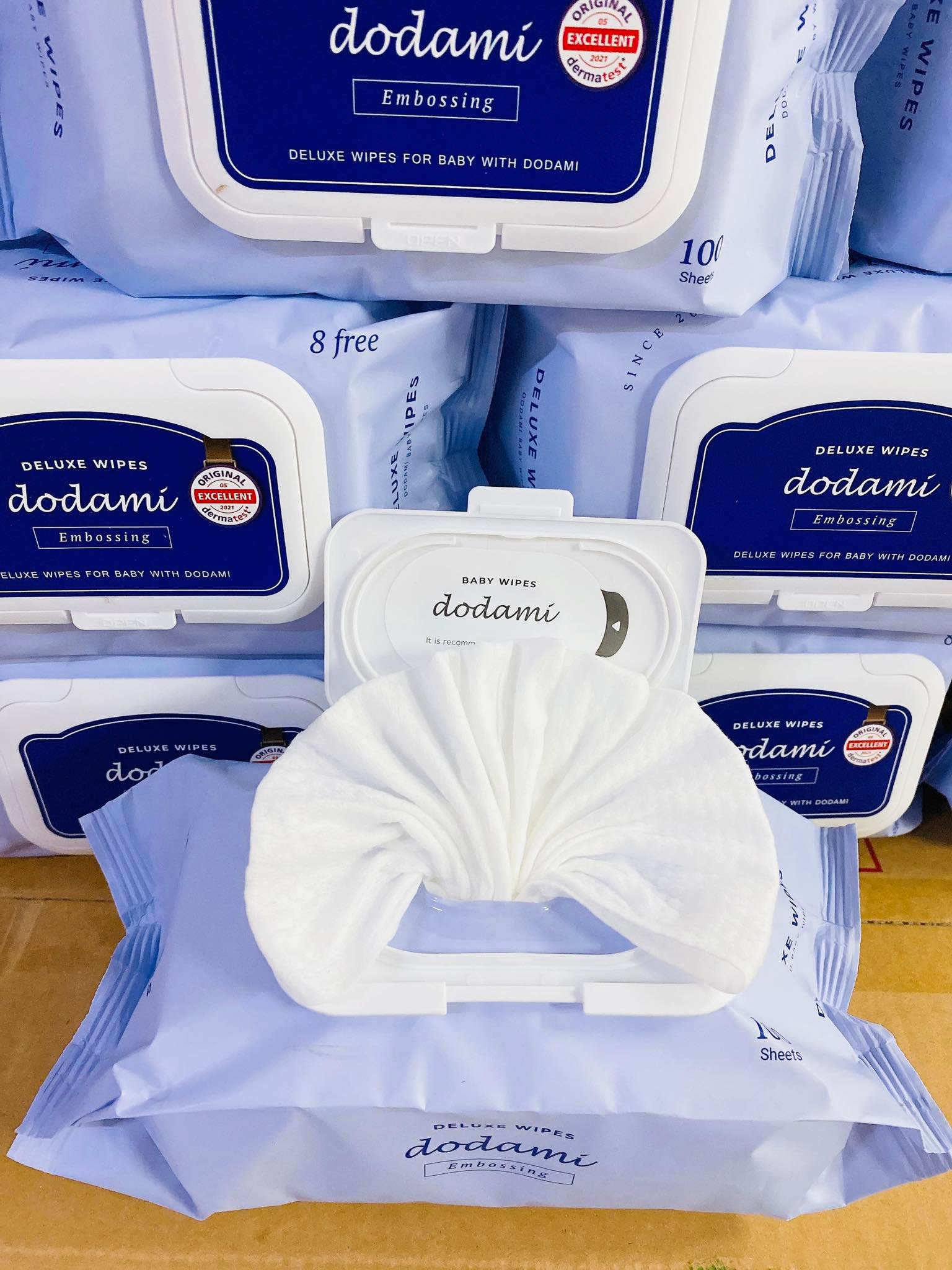 Khăn Ướt Dodami Hàn Quốc 100 Tờ- Màu Xanh Thảo Dược