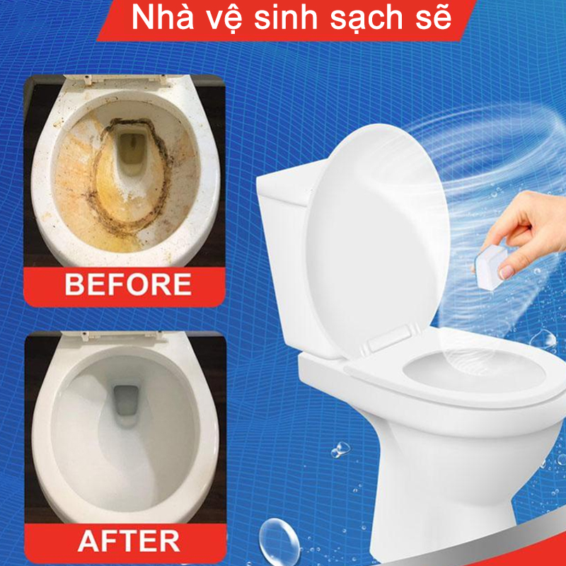 Hộp 12 viên Chai Nước tẩy bồn cầu Khử trùng mạnh mẽ và khử cặn Tỷ lệ khử trùng 99% Nhanh chóng phá vỡ các vết bẩn cứng đầu,Viên bong bóng vệ sinh viên sủi bọt khử mùi hiện vật hương thơm loại nước tẩy bồn cầu nước tẩy bồn cầu chất tẩy bồn cầu