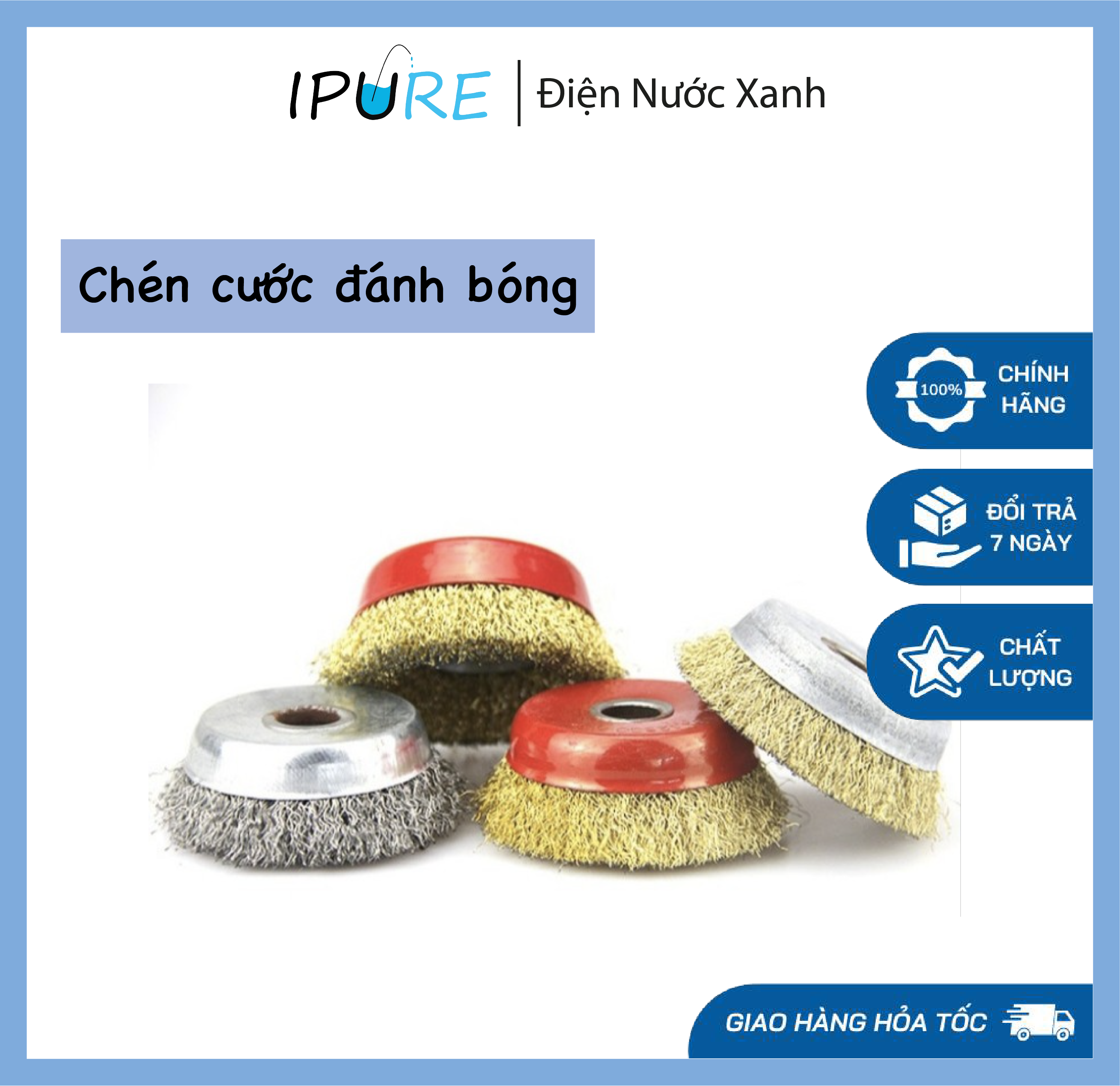 Bộ 2 chén cước chà sắt - bánh cước - chổi đánh rỉ - dnx ipure
