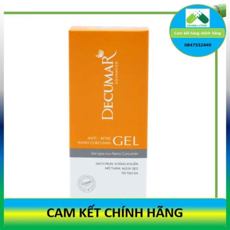 [NEW_Decumar Advanced] Gel ngừa mụn Nano curcumin (Tuýp 20g) [Decuma/ advance/ new/ kem nghệ]
