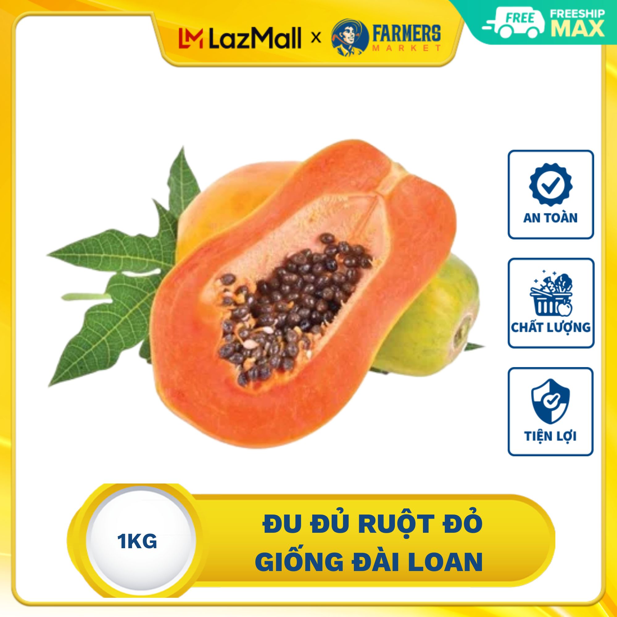 Đu đủ ruột đỏ giống đài loan - 1kg