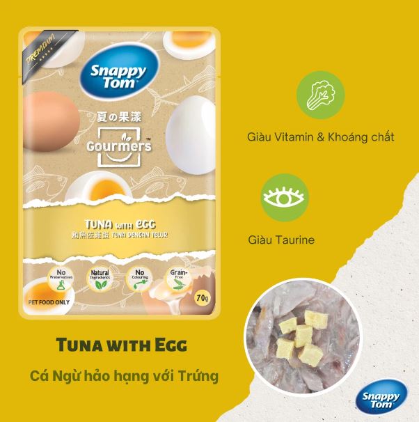 { THÙNG 24 GÓI} Pate Snappy Tom Premium Fruit 70g