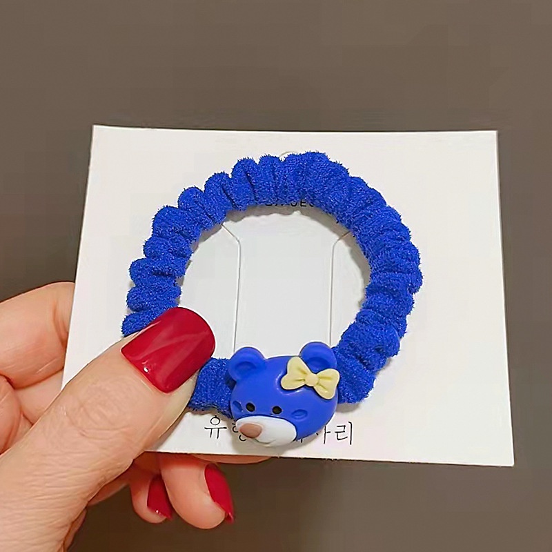 Dây cột tóc vải màu xanh