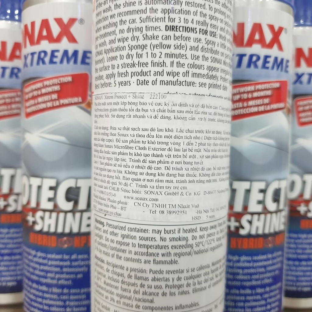 Phủ Bóng Bảo Vệ Sơn Sonax Xtreme Protect Shine 210Ml