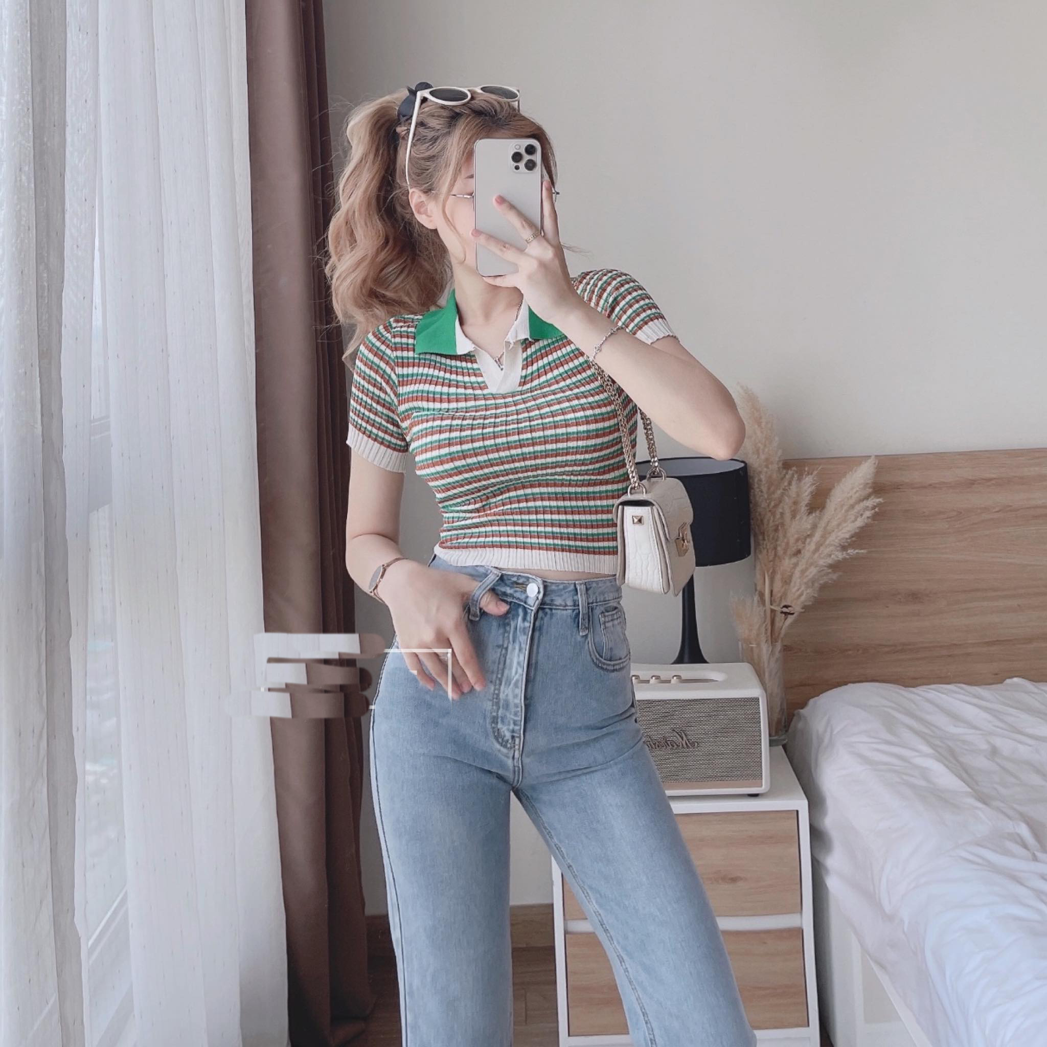 QUẦN  JEANS ỐNG SUÔNG NỮ CO GIÃN LƯNG CAO GẬP GẤU XANH ĐẬM XANH NHẠT XỊN SÒ HADI THỜI TRANG ĐỈNH CAO PHÁ CÁCH