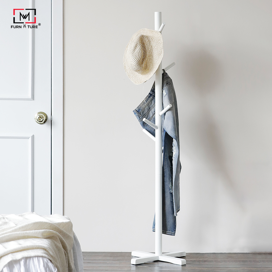 [HCM]CÂY TREO QUẦN ÁO BẰNG GỖ LẮP RÁP - STANDING HANGER - 원목 트리행거