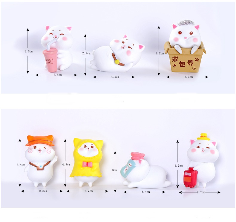 Phụ kiện trang trí tiểu cảnh: mèo daisy