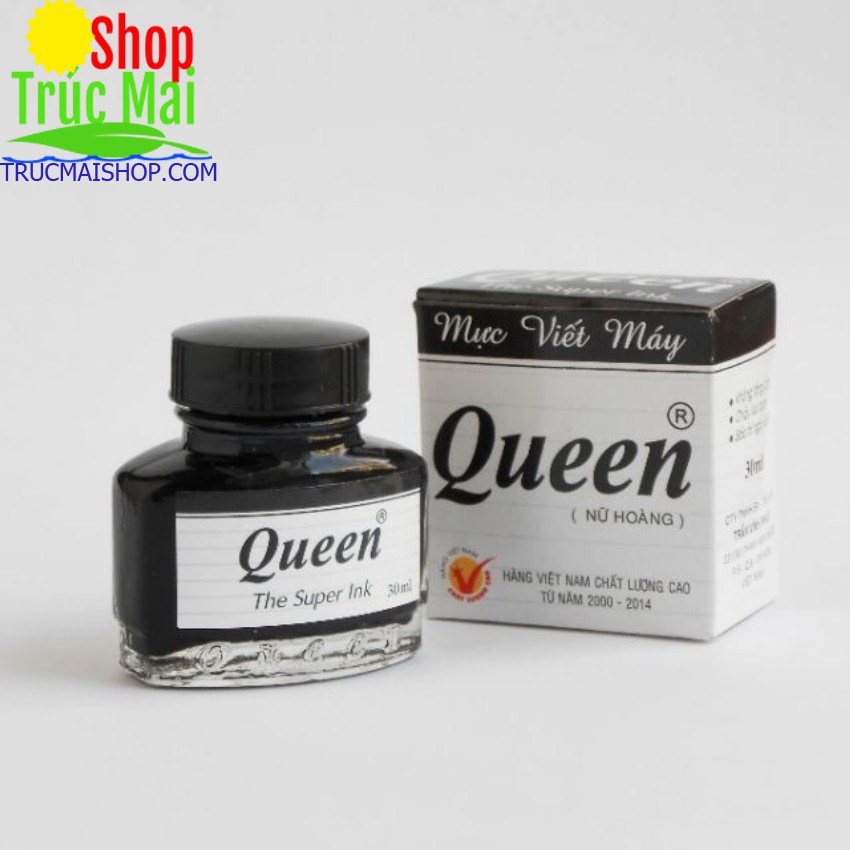 Mực Queen xanh tím đen bút máy (1 lọ)