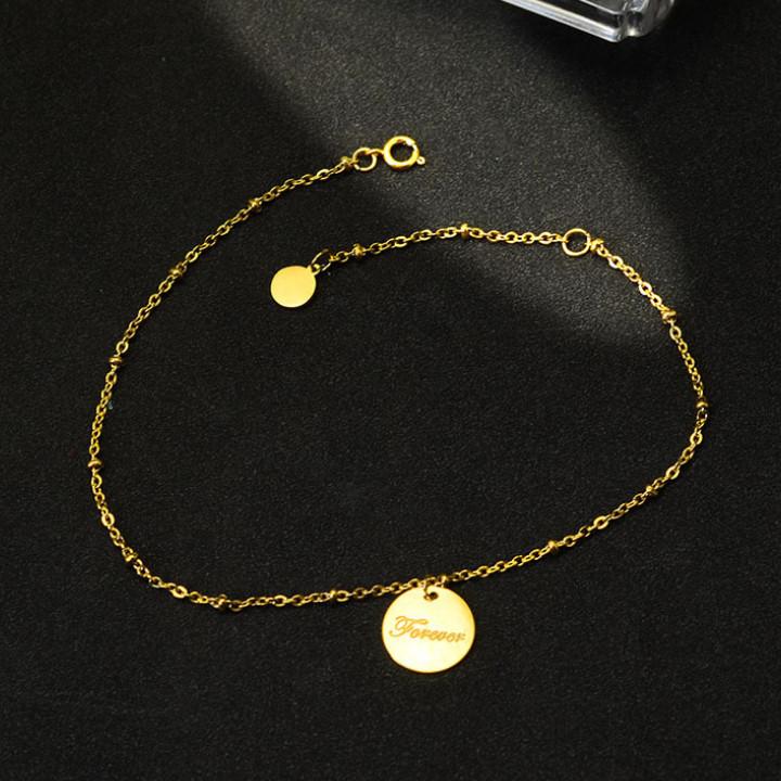 Lắc Chân Mặt Tròn Forever Titan Không Đen TT 1844