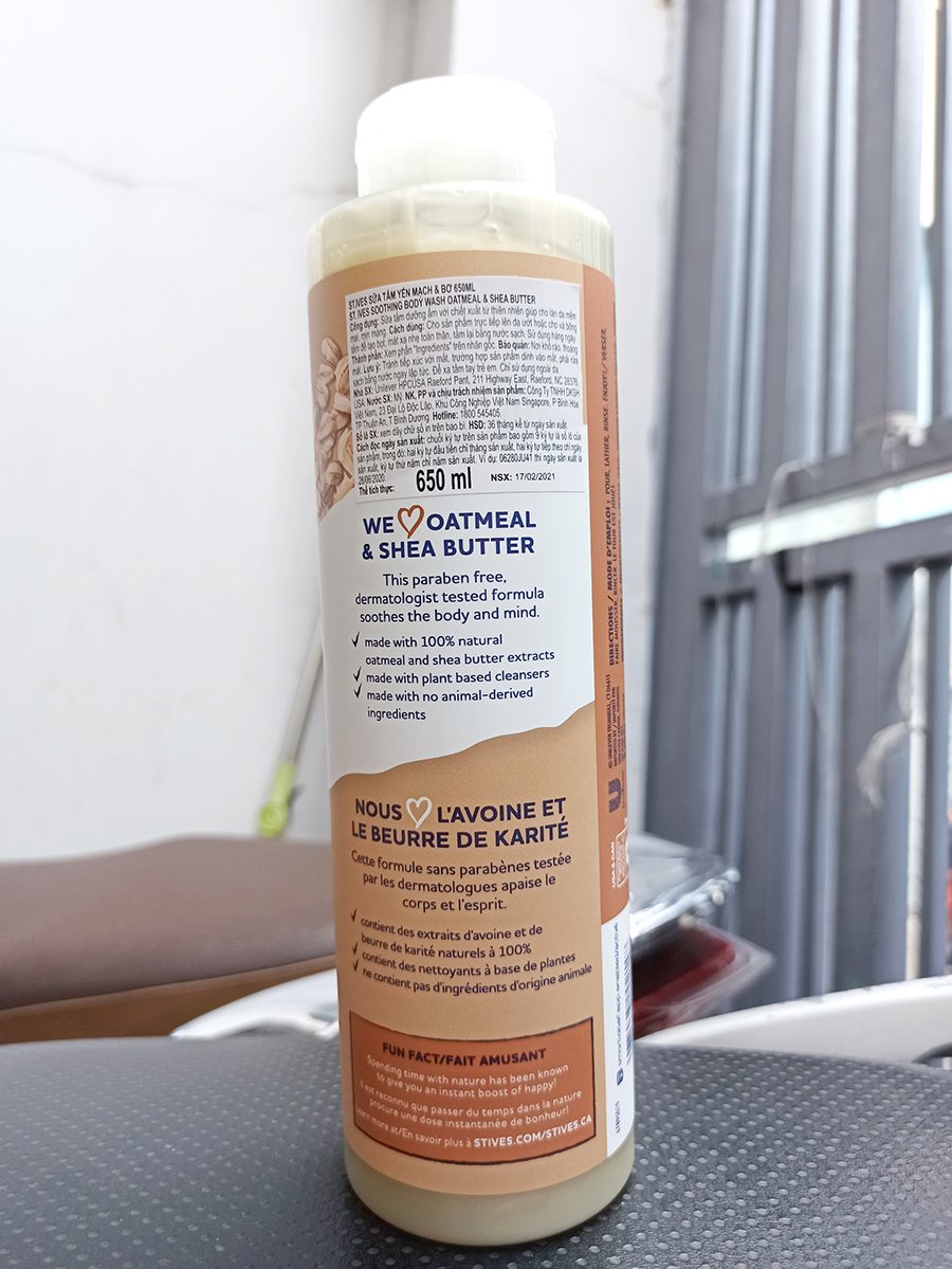 Sữa Tắm St.Ives Yến Mạch Và Bơ 650ml