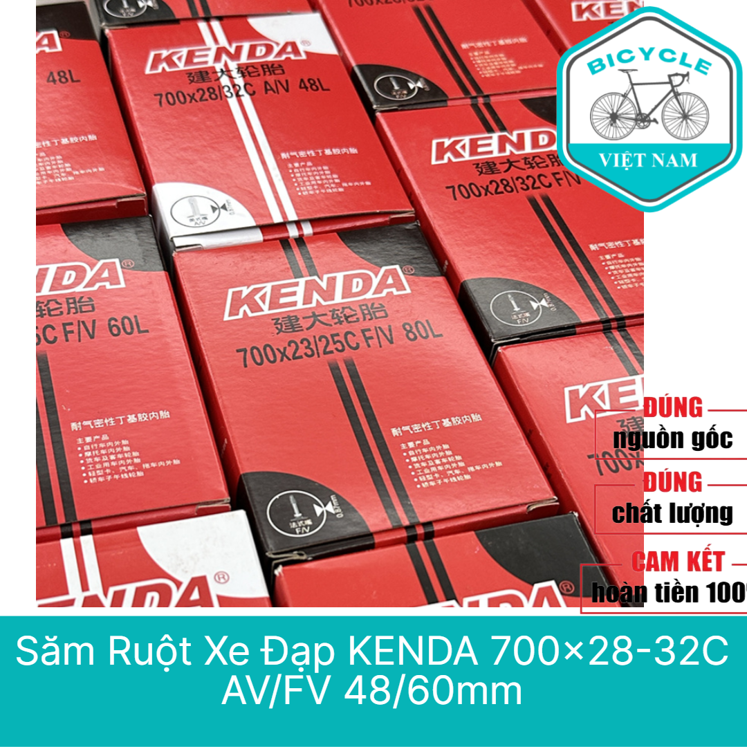Săm Ruột Xe Đạp Kenda 700x28-32C AV/FV 48/60mm – Cao Su Tổng Hợp Bền Bỉ – Chính Hãng