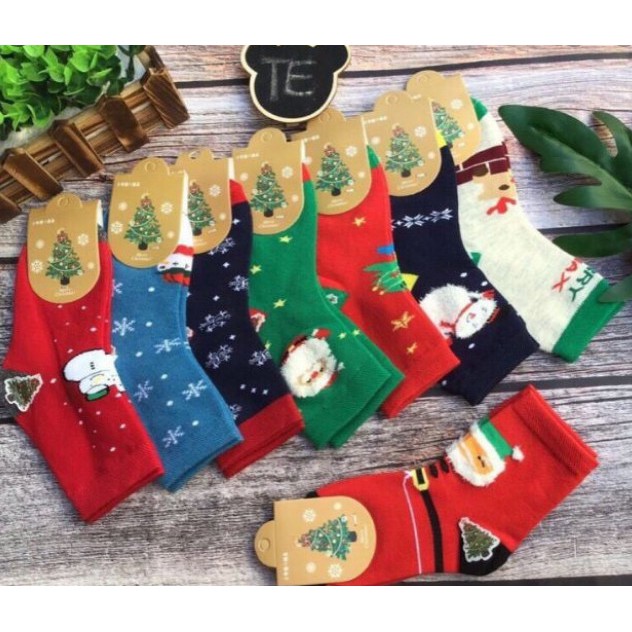 Set 10 Đôi Tất Noel Cao Cấp Cho Bé (Từ 3 -12 Tuổi)