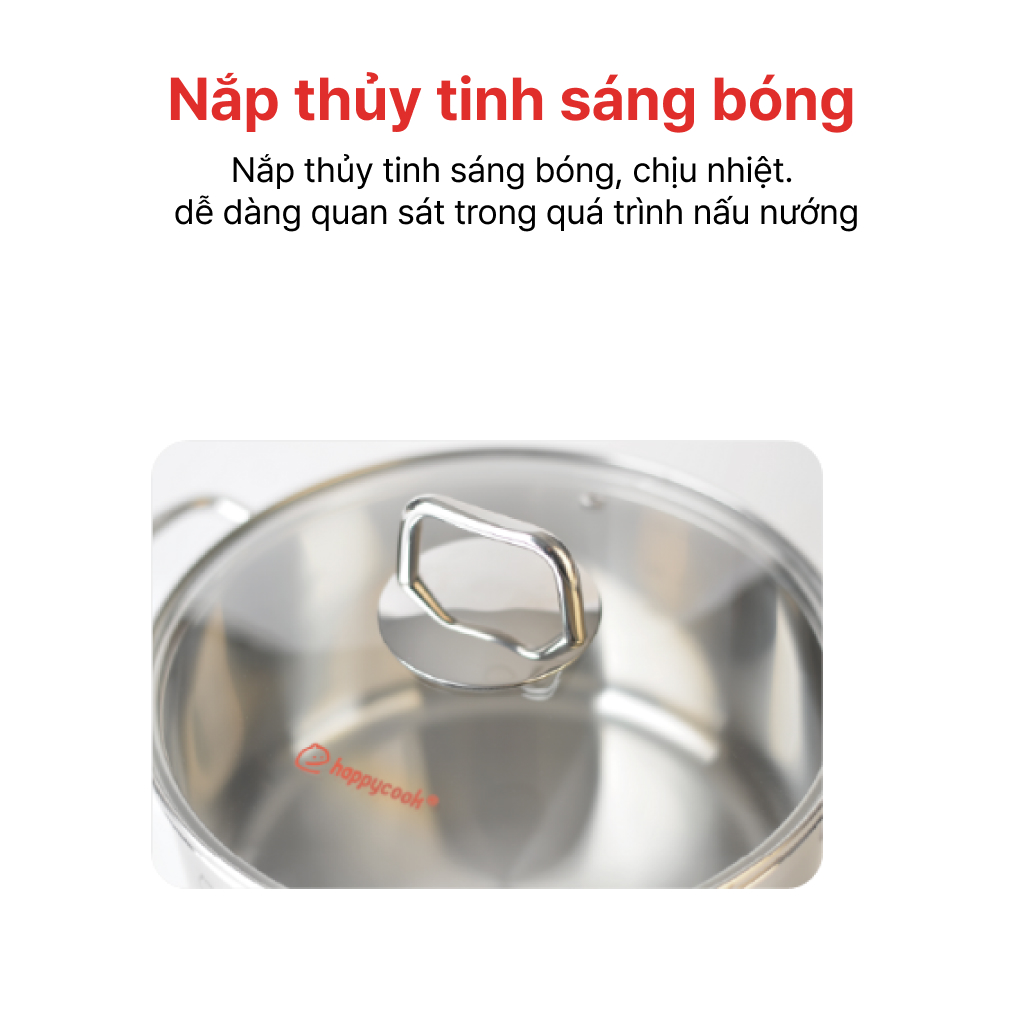 BỘ NỒI INOX 5 ĐÁY PENTA HAPPYCOOK, HCS-PT06
