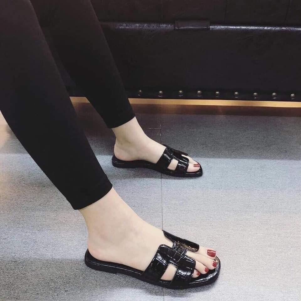 DÉP LÊ CHỮ H DA RẮN SIÊU RẺ-538