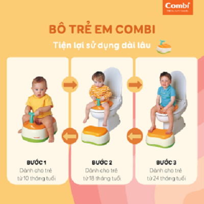 Bô trẻ em Combi màu cam