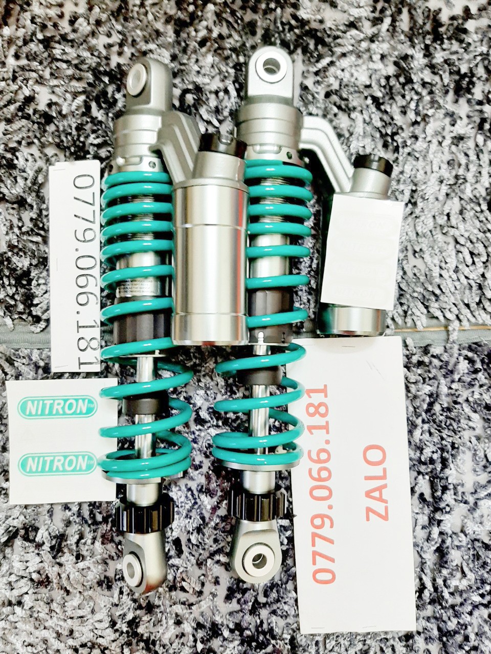 CẶP PHUỘC NITRON BÌNH DẦU XÁM  MỚI Y HÌNH GẮN VỨA CÁC DÒNG XE WAVE DREAM