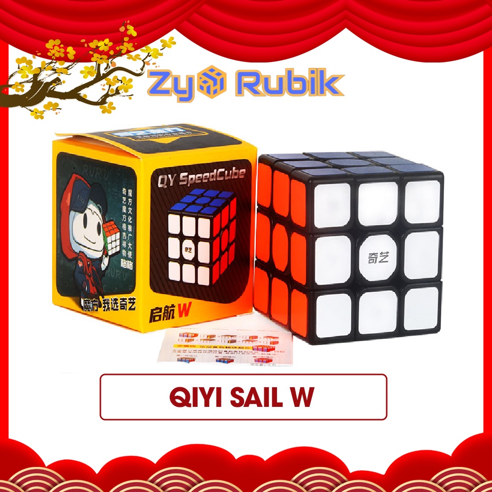 Rubik 3x3 Qiyi Sail W Rubic 3x3 QiYi Sail W Màu Đen Trắng - ZyO Rubik